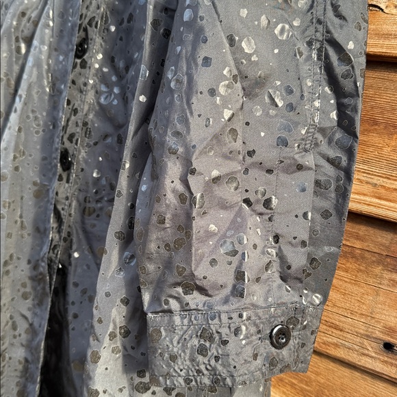 Fendi 365 Black Textured Coat lightweight trench vintage belted - Picture 3 of 5